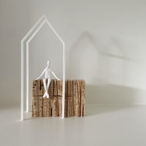loslaten 2 | hout, keramiek | h 25,5 cm | 2024
